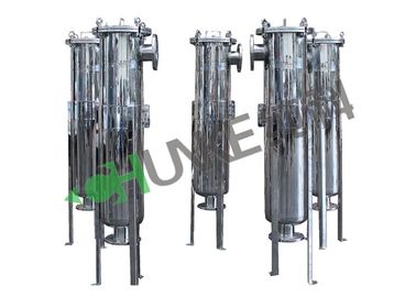 Multi Housing Flange Bag Filters RO Water Treatment Plant For Juice Or Honey Filtration High Precision
