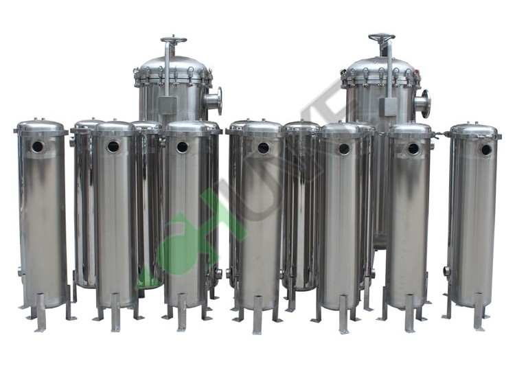 304 316 Stainless Steel 8 Bag Filter Housing Side Inlet For Liquid
